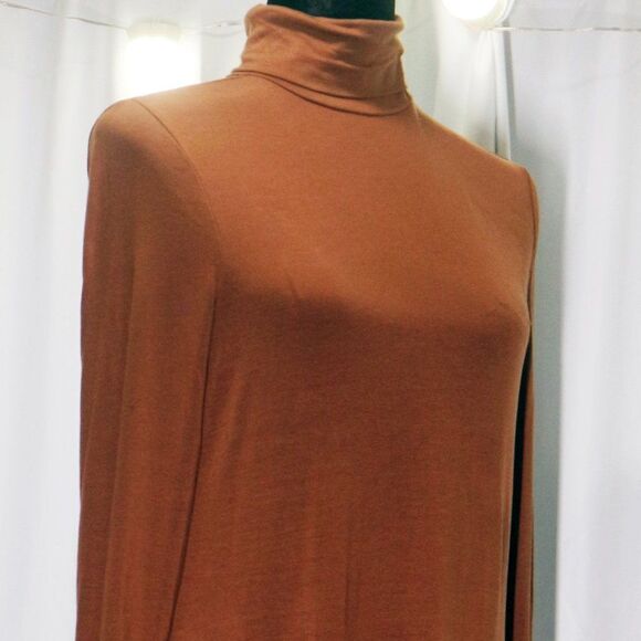Vero Moda Turtle Neck Dress in Deep Orange - Picture 3 of 7